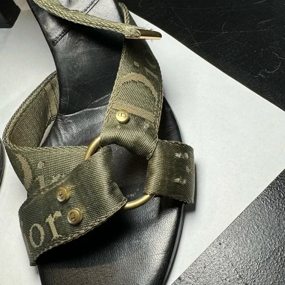 Dior Army green Strap Heels - Picture 8 of 11